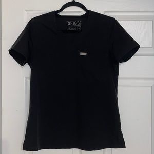 XS Black Catarina FIGS One-Pocket Scrub Top